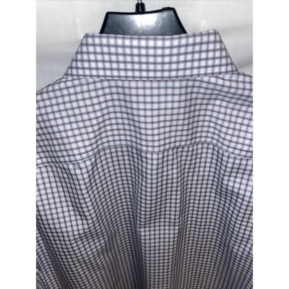 Egara Men’s Dress Shirt Size Large Red Blue Striped Business Formal Wedding City - Picture 9 of 12